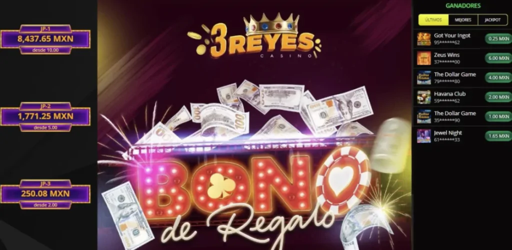 3 Reyes Casino Código Promocional y Bonus